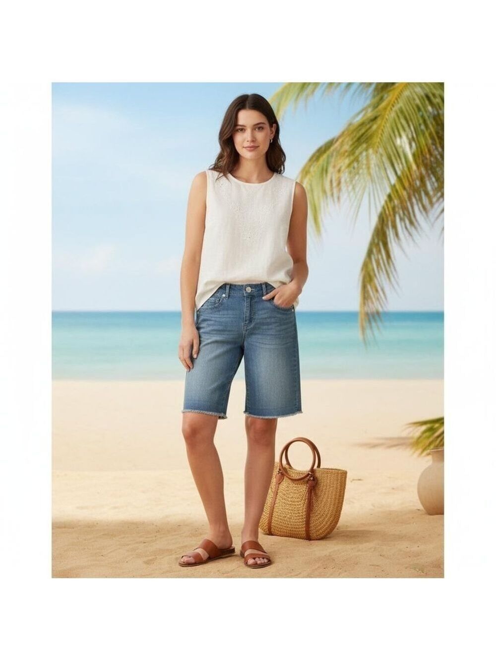 Democracy Ab Technology Bermuda Shorts Size 6